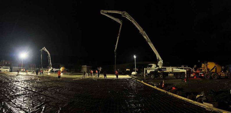 work under lights